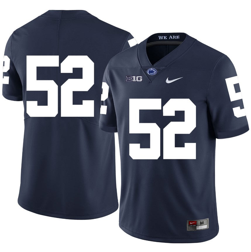 Penn State Nittany Lions NO NAME Jersey #52 Football NCAA Jerseys Dark Blue