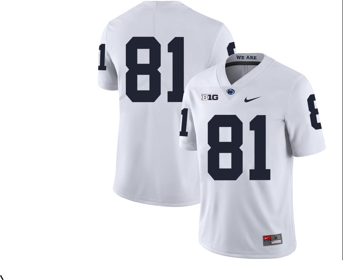 Penn State Nittany Lions NO NAME Jersey #81 Football NCAA Jerseys White