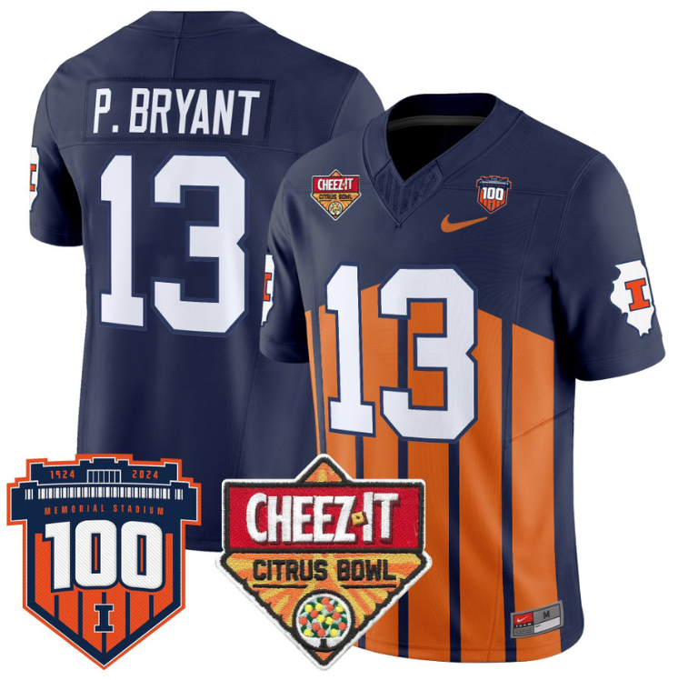 Pat Bryant Jersey #13 Illinois Fighting 2025 Cheez-It Citrus Bowl Throwback