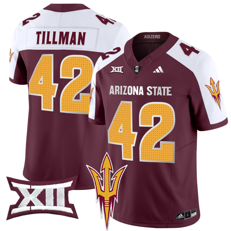 Pat Tillman Jersey #42 Arizona State Sun Devils 2024 Vapor Limited Maroon Alternate