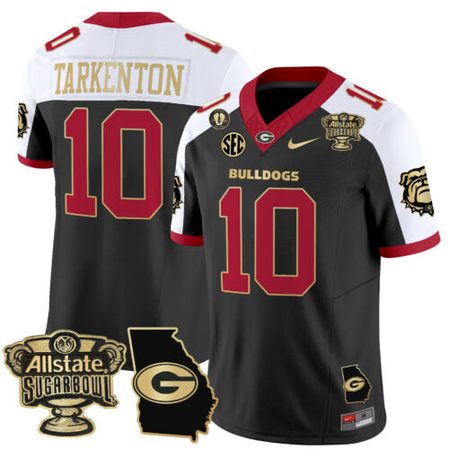 Fran Tarkenton Jersey #10 Georgia Bulldogs 2025 Sugar Bowl Patch Vapor Alternate