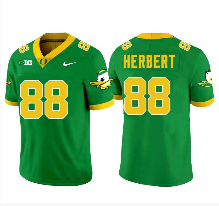Patrick Herbert Jersey #88 Oregon Ducks Football Green