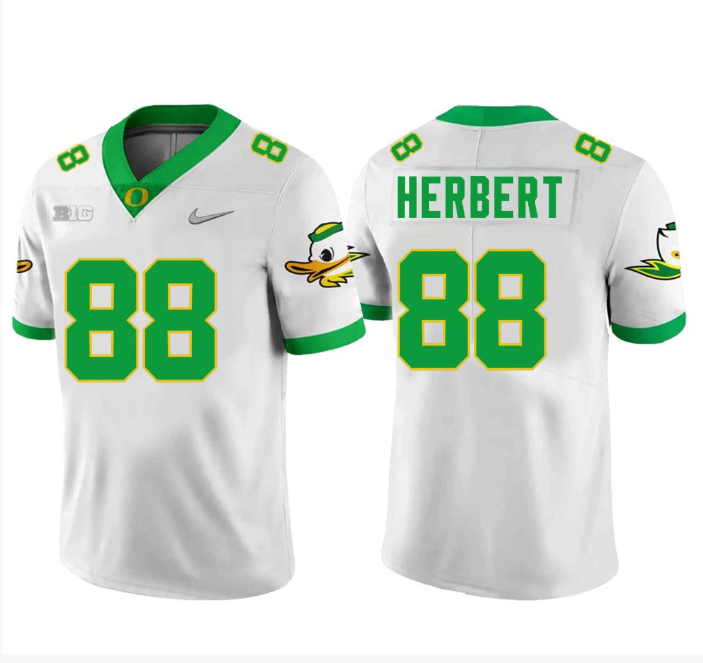 Patrick Herbert Jersey #88 Oregon Ducks Football White