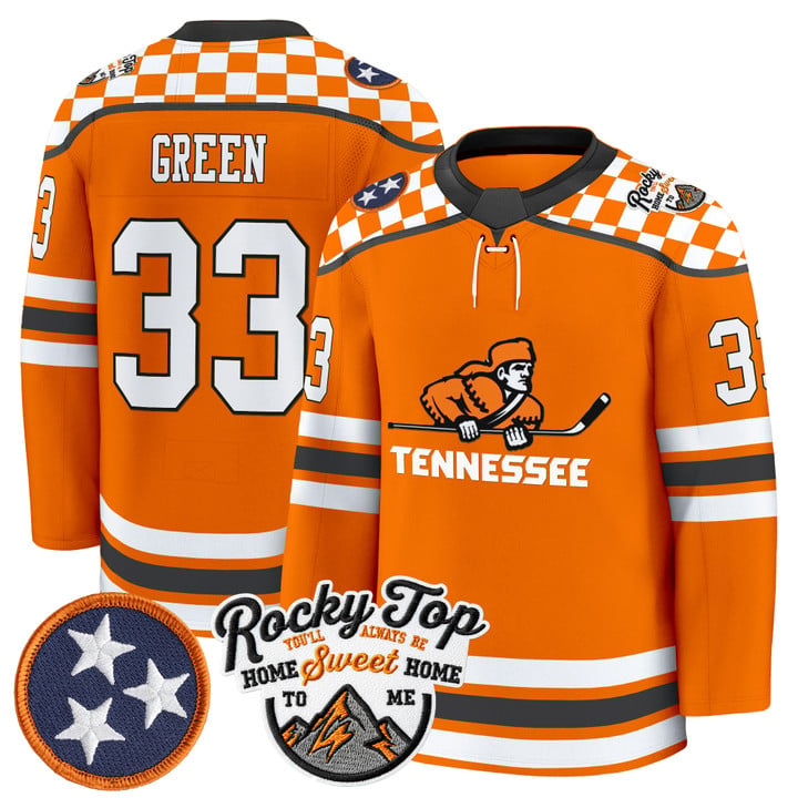 Patrick Green Jersey #33 Tennessee Volunteers 2025-26 Hockey Premium Stitched