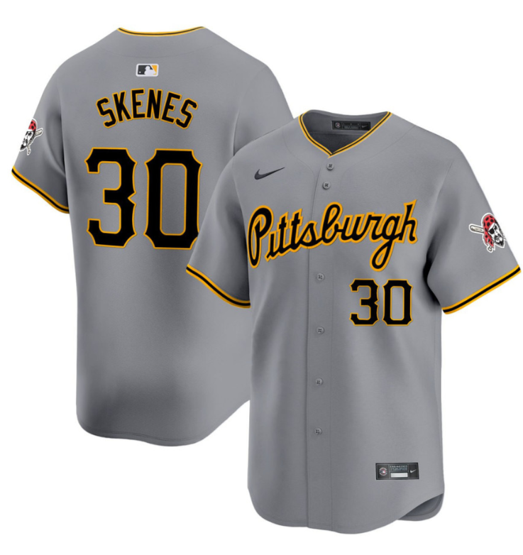 Paul Skenes Jersey #30 Pittsburgh Pirates Gray Baseball All Stitched