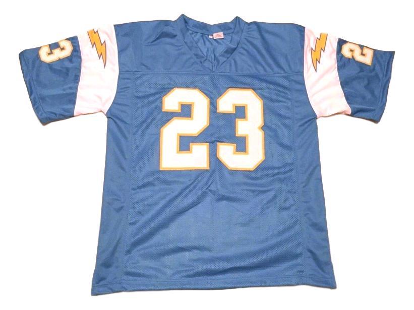 Paul Lowe CUSTOM STITCHED Unsigned Football Jersey Blue