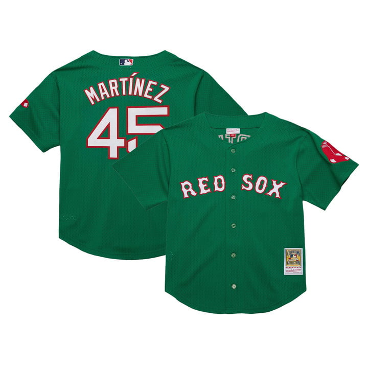 Pedro Martínez Jersey #45 Boston Red Sox Throwback Cooperstown Stitched Green