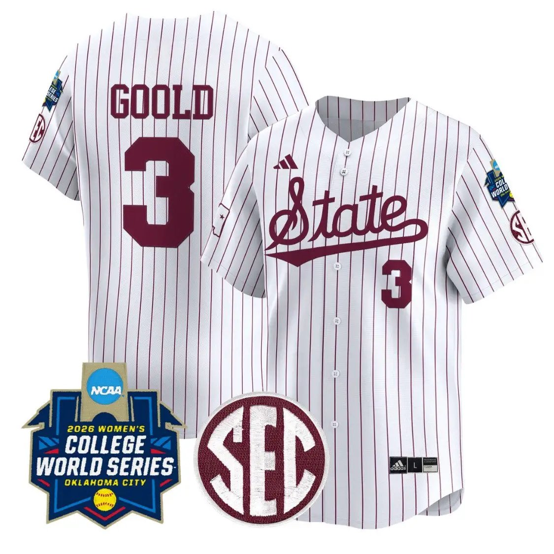 Peja Goold Jersey #3 State Softball 2026 World Series Stitched