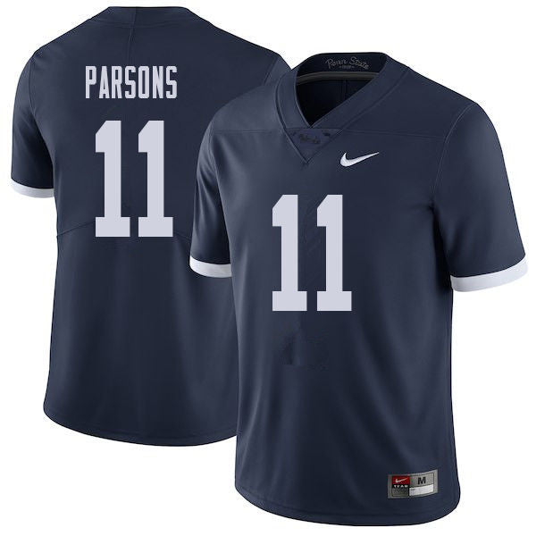 Penn State Micah Parsons Jersey #11 College Football Game Navy With Name Retro