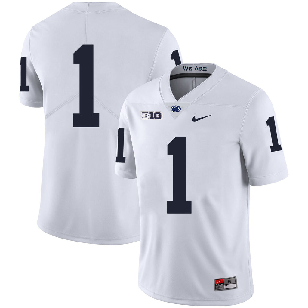 Penn State Nittany Lions #1 No Name College Football Jersey White