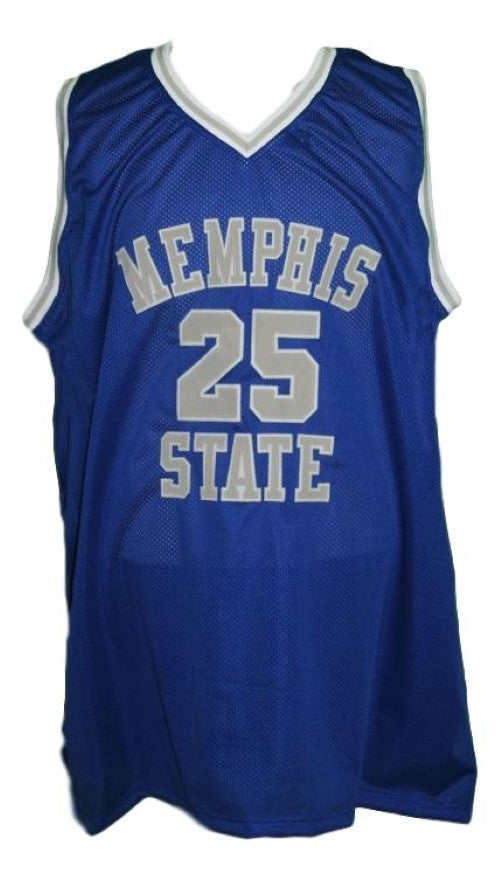 Penny Hardaway Jersey #25 Memphis State College Basketball Blue