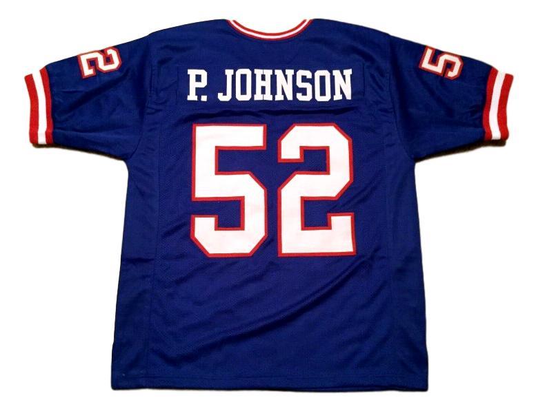 Pepper Johnson CUSTOM STITCHED Unsigned Football Jersey Blue