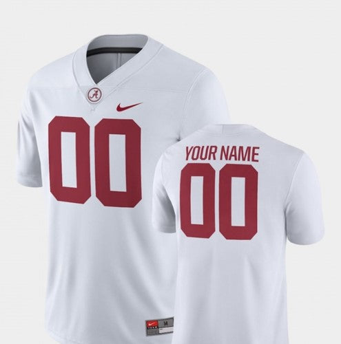 Personalized Alabama Jersey Name and Number College NCAA Football White