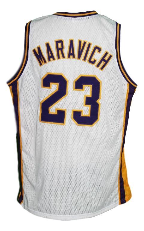 Pete Maravich Jersey #23 Lsu College Basketball New Sewn White