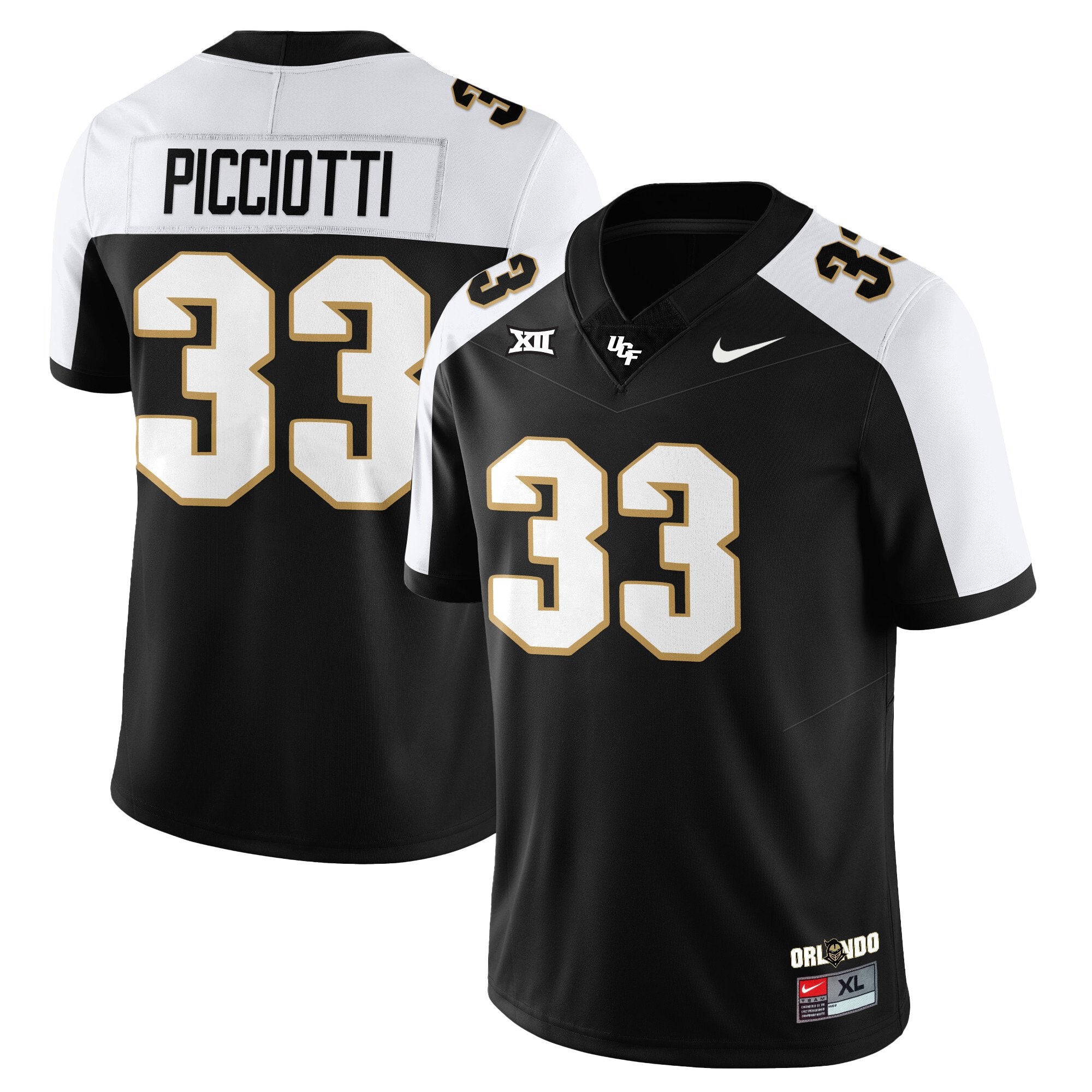 Phil Picciotti Jersey #33 UCF Football 2025 Core Uniforms Stitched Alternate