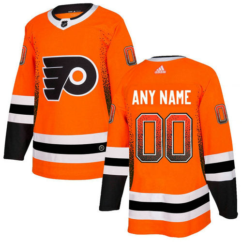 Philadelphia Flyers Orange Customized Drift Fashion Jersey