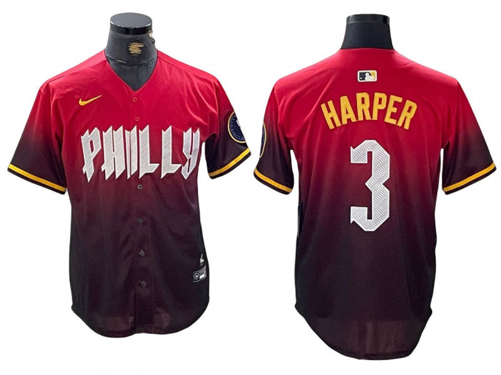 Philadelphia Phillies #3 Bryce Harper City Connect Limited Jersey - Red