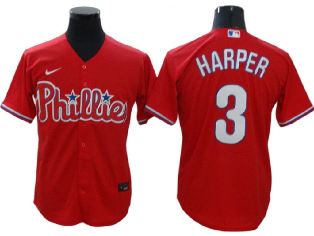 Philadelphia Phillies #3 Bryce Harper Red Alternate Jersey