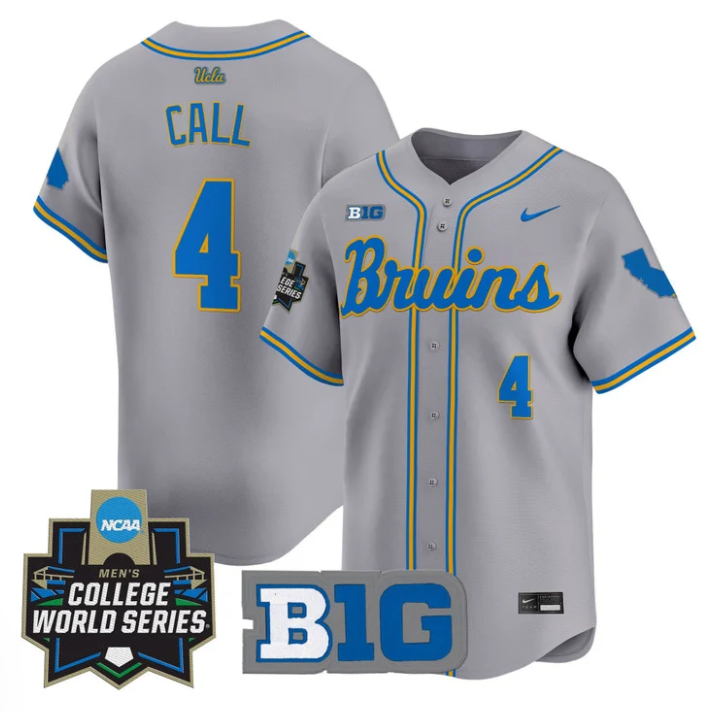 Phoenix Call Jersey #4 UCLA Bruins 2025 World Series Stitched Gray