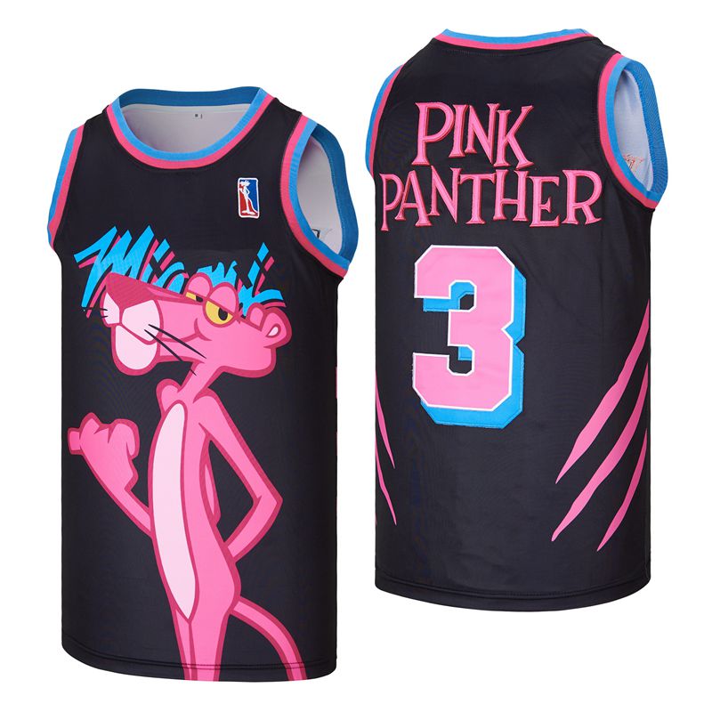 Pink Panther Miami Movie Basketball Jersey Black