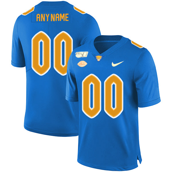 Pittsburgh Panthers Custom Name and Number Football Jersey Blue