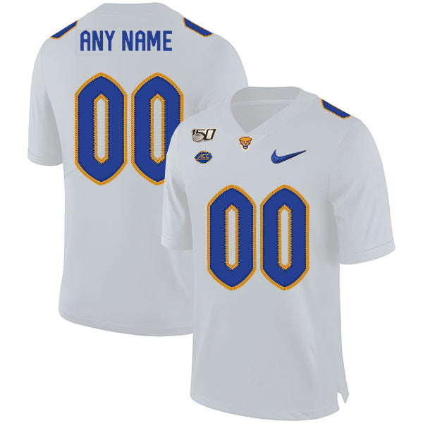 Pittsburgh Panthers Custom Name and Number Football Jersey White