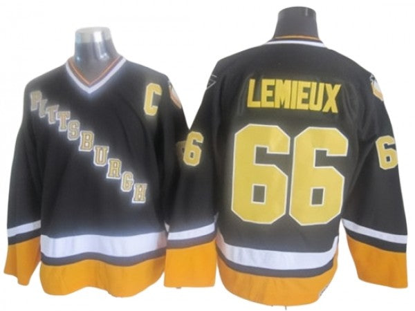 Pittsburgh Penguins #66 Mario Lemieux 1996 Vintage CCM Jersey - Black