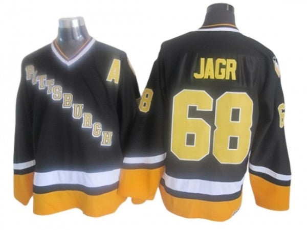 Pittsburgh Penguins #68 Jaromir Jagr 1996 Vintage CCM Jersey - Black