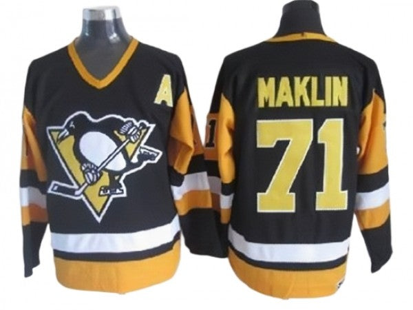 Pittsburgh Penguins #71 Evgeni Malkin Vintage CCM Jersey - Black