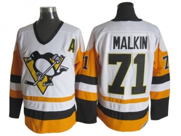 Pittsburgh Penguins #71 Evgeni Malkin Vintage CCM Jersey - White