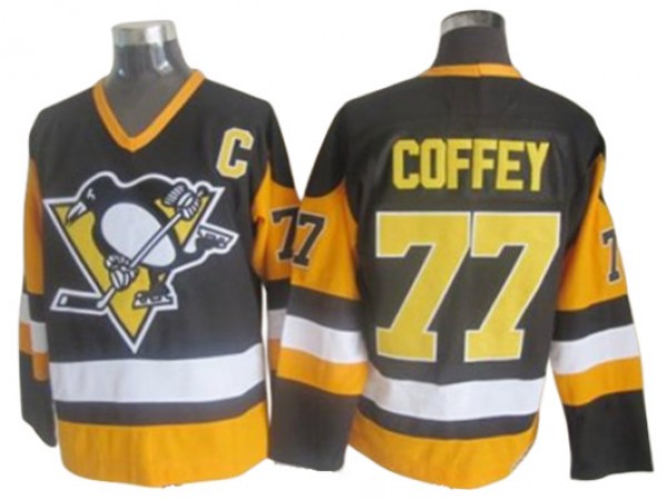 Pittsburgh Penguins #77 Paul Coffey Vintage CCM Jersey - Black
