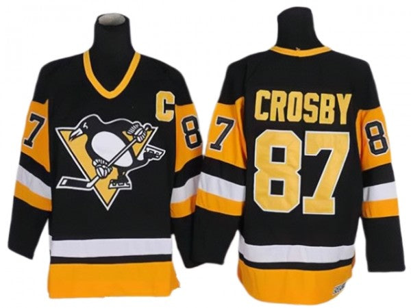 Pittsburgh Penguins #87 Sidney Crosby Vintage CCM Jersey - Black