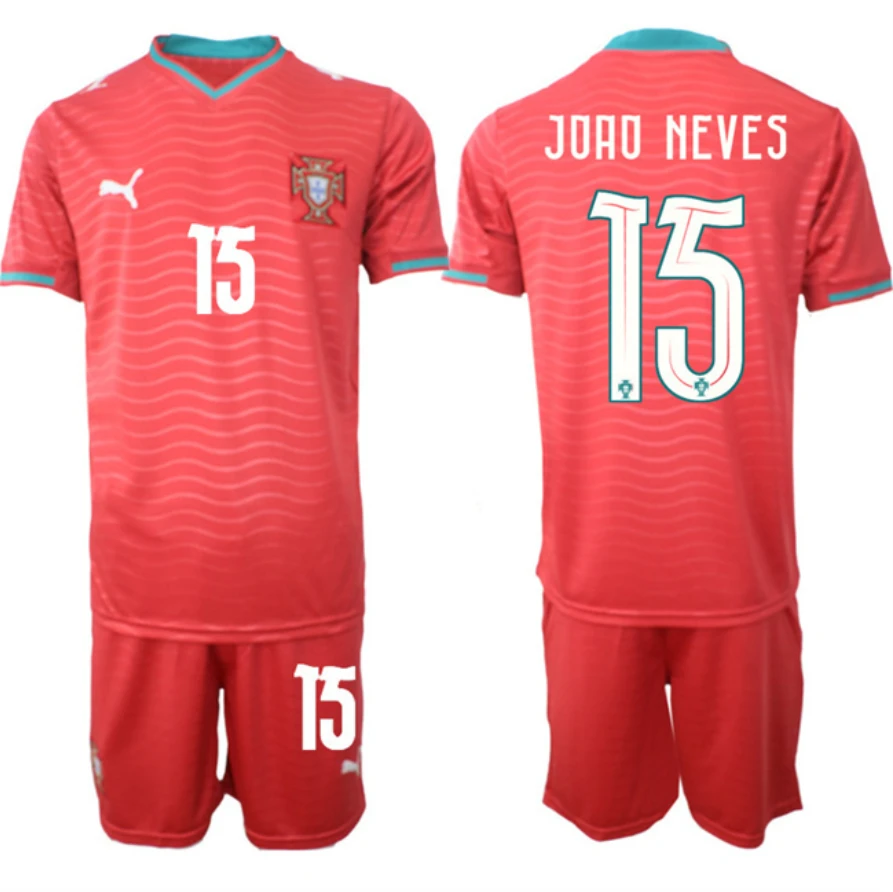 Portugal Team #15 João Neves Red 2026 World Cup Home Soccer Jersey Suit