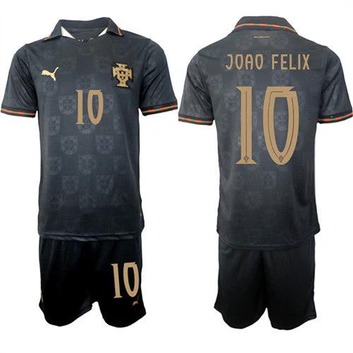 Portugal #10 JOAO FELIX Jersey National Team x World Cup 2026 Away Gray On Eusebio special edition Soccer