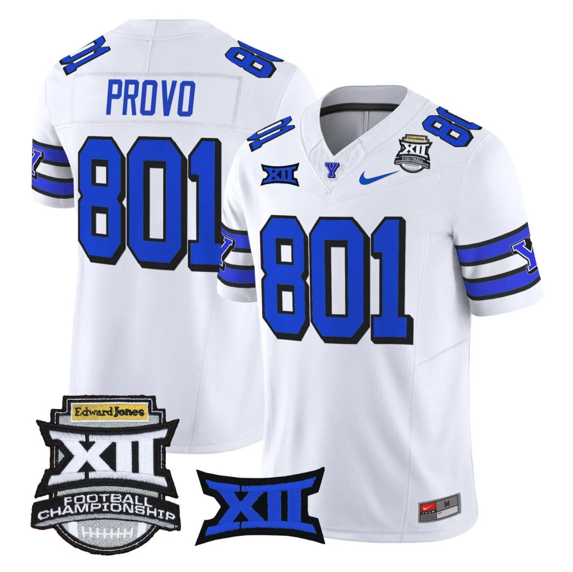 Provo Jersey #801 BYU Cougars 2025 Big 12 Championship Vapor Stitched