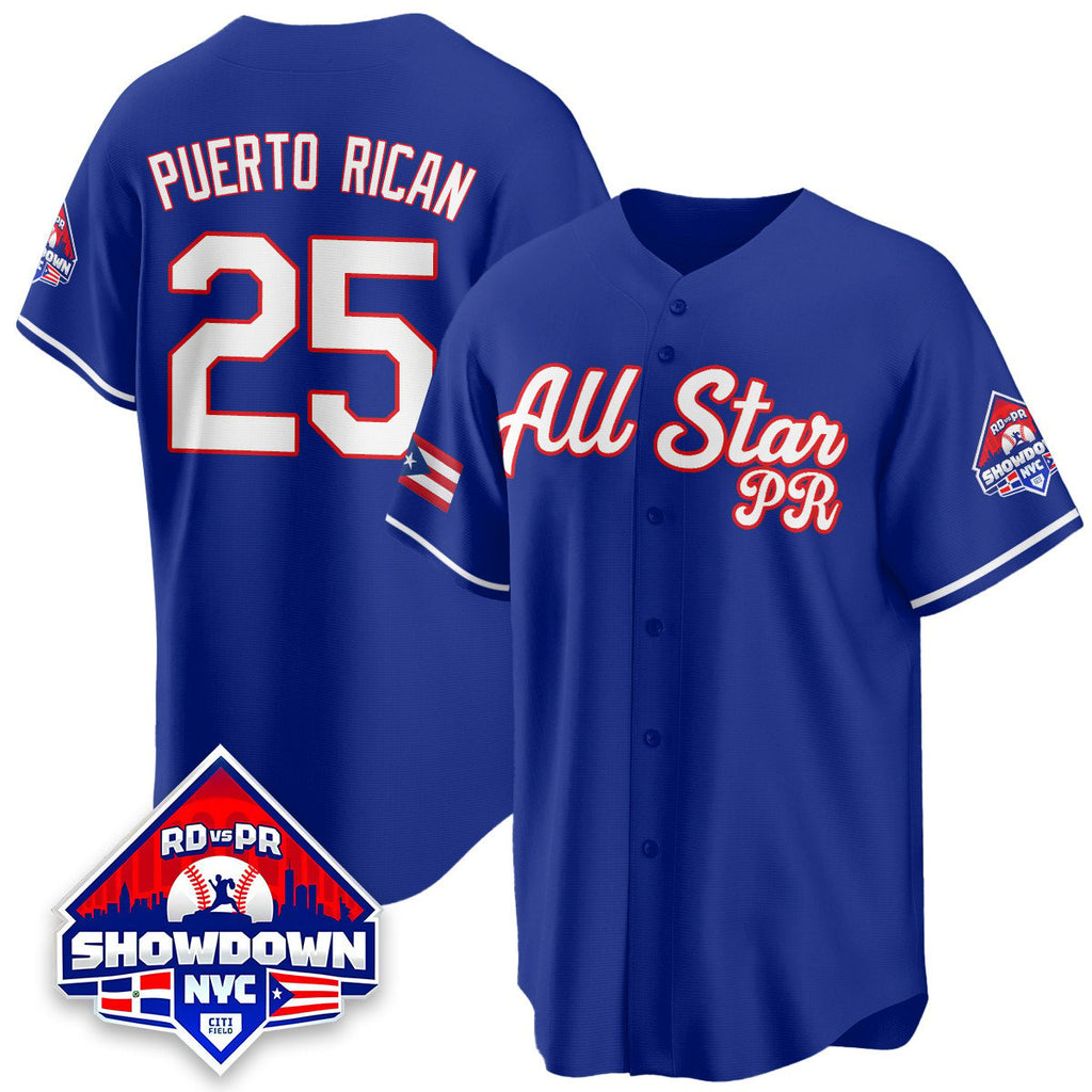 Puerto Rican Jersey #25 Puerto Rican Baseball All-Star 2025 Stitched Blue
