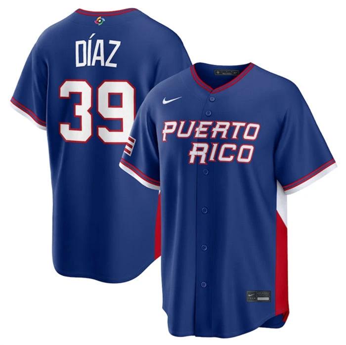 Puerto Rico Baseball Jersey Customized Blue 2026 World Baseball Classic Road Stadium Stitched
