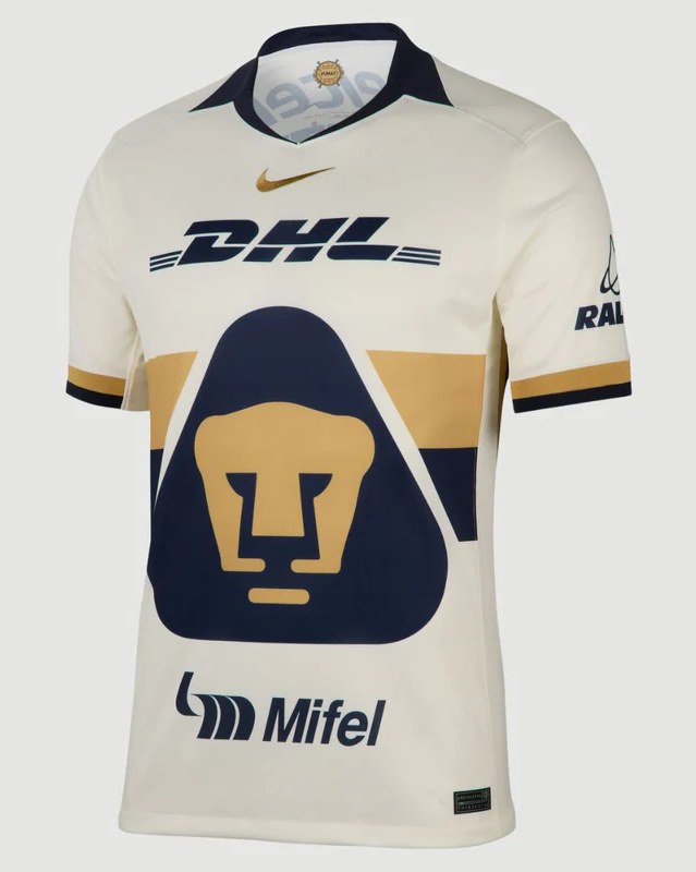 Pumas UNAM 2025-26 A. ÁVILA 19 Home Jersey – Blanco