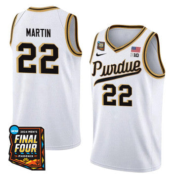 Purdue Boilermakers #22 Chase Martin 2024 Final Four Patch Basketball White
