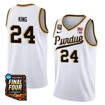Purdue Boilermakers #24 Sam King 2024 Final Four Patch Basketball White