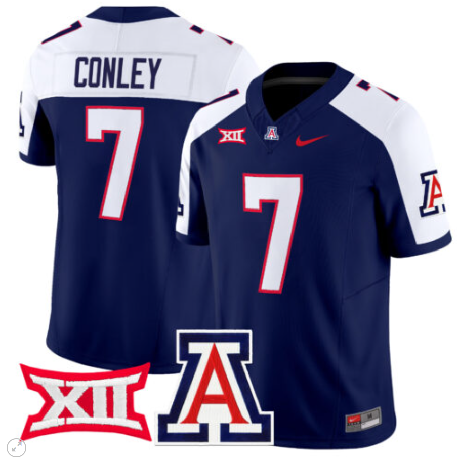 Quali Conley Jersey #7 Arizona Wildcats Vapor Limited Football Navy Alternate