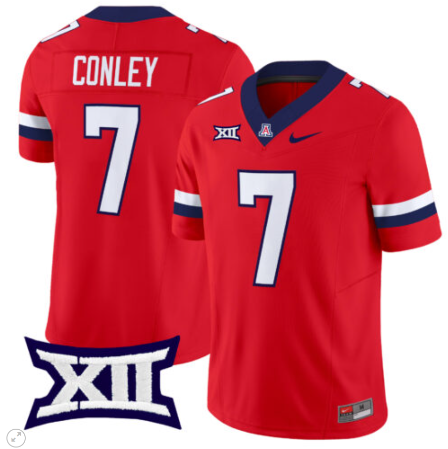 Quali Conley Jersey #7 Arizona Wildcats Vapor Limited Football Red