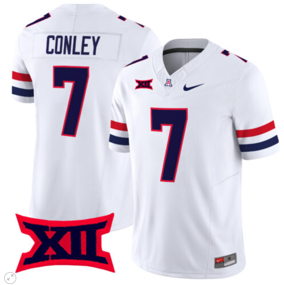 Quali Conley Jersey #7 Arizona Wildcats Vapor Limited Football White