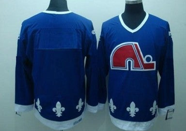 Quebec Nordiques Customized Blue CCM Jersey