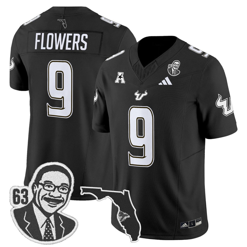 Quinton Flowers Jersey #9 South Florida Bulls Lee Roy Selmon Legacy Black