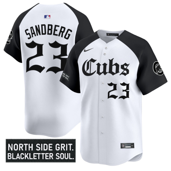 Ryne Sandberg Jersey #23 Chicago Cubs Gothic North Side Edition Vapor Limited Stitched Alternate