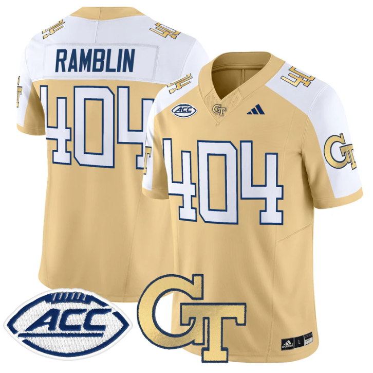 Ramblin Jersey #404 Georgia Tech Yellow Jackets 2025 Vapor Stitched