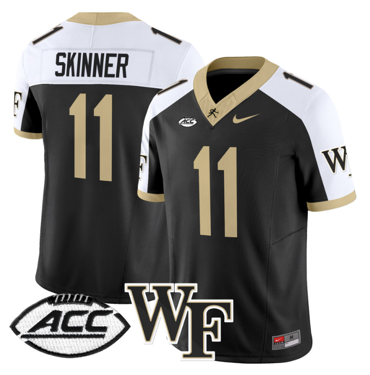 Riley Skinner Jersey #11 Wake Forest Demon Deacons 2024 Stitched Black Alternate