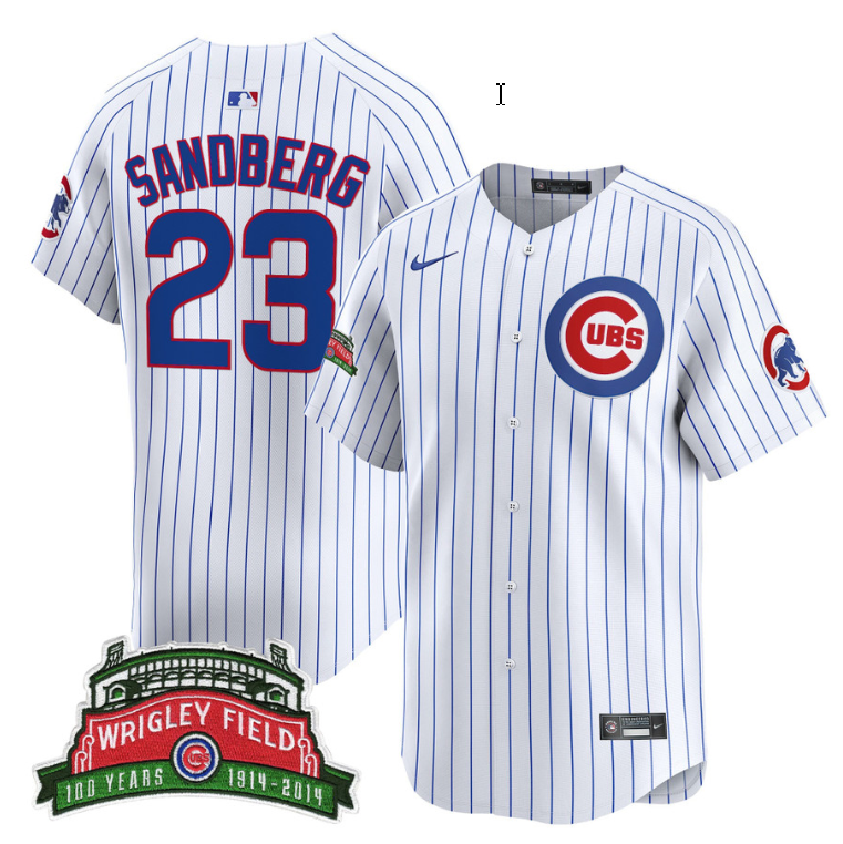 Ryne Sandberg Jersey #23 Chicago Cubs Wrigley Field Style Vapor Premier Limited Stitched Pinstripe