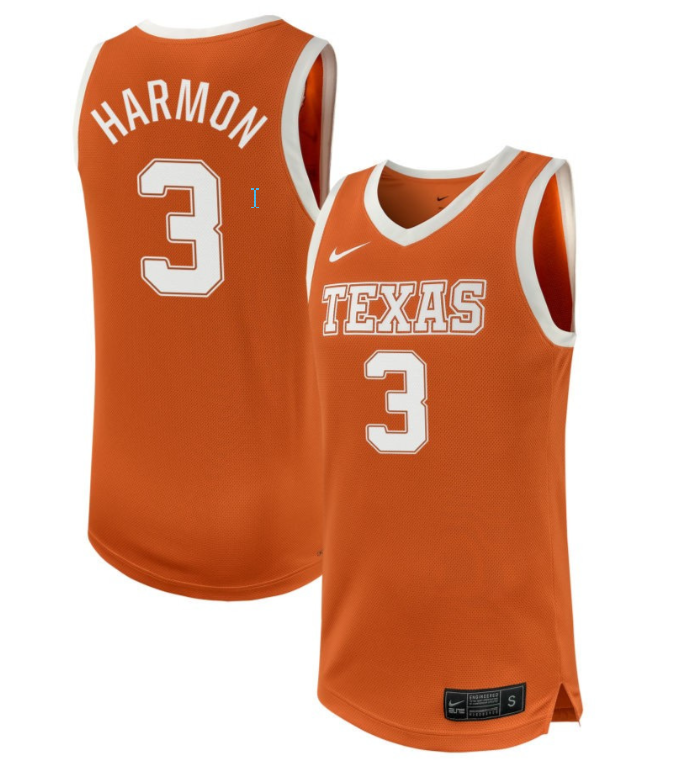 Rori Harmon Jersey #3 Texas Longhorns NIL Basketball Texas Orange